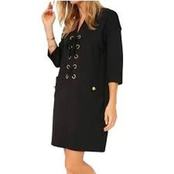 TUCKERNUCK Black Ellington Dress Size XS NWT Retail $208 Tuckernuck - Picture 4 of 5
